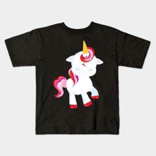 Kids Valentine Cute Unicorn Valentine Kids T-Shirt